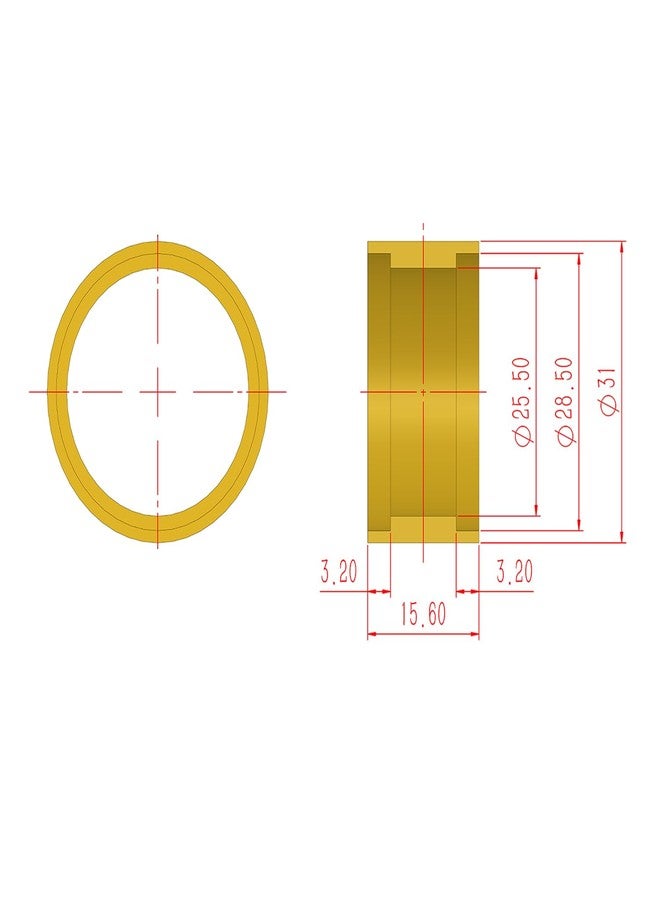 TCRC 4PCS Brass Internal Beadlock Ring Clamp Ring 100g Fit Deep Dish RC 1.0inch Wheel Hubs - Image 3